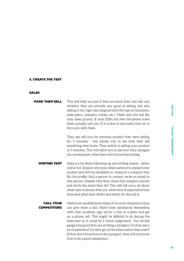 Talent Assessment for Growth Startups - Page 73