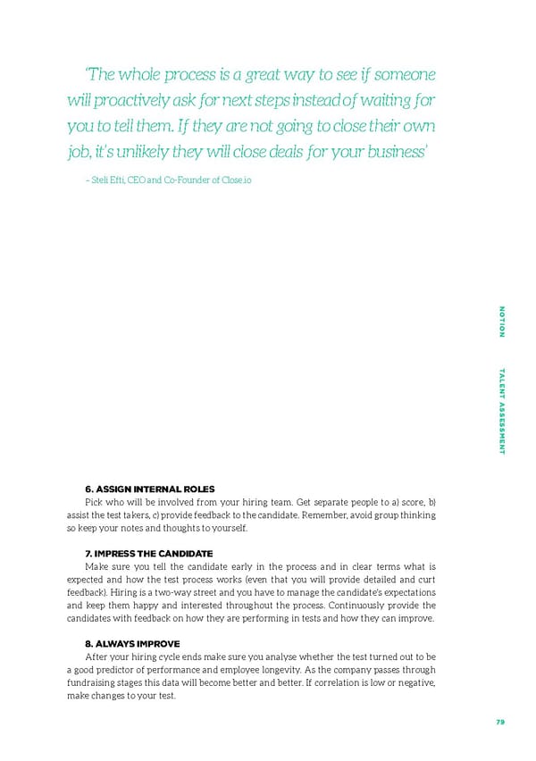 Talent Assessment for Growth Startups - Page 76